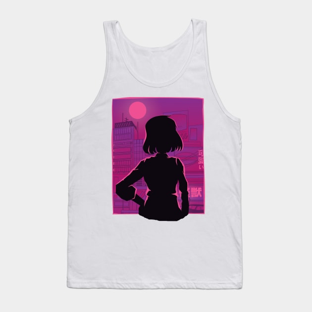 Anime Girl Looking outside Tank Top by LAPublicTees